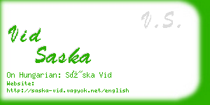 vid saska business card